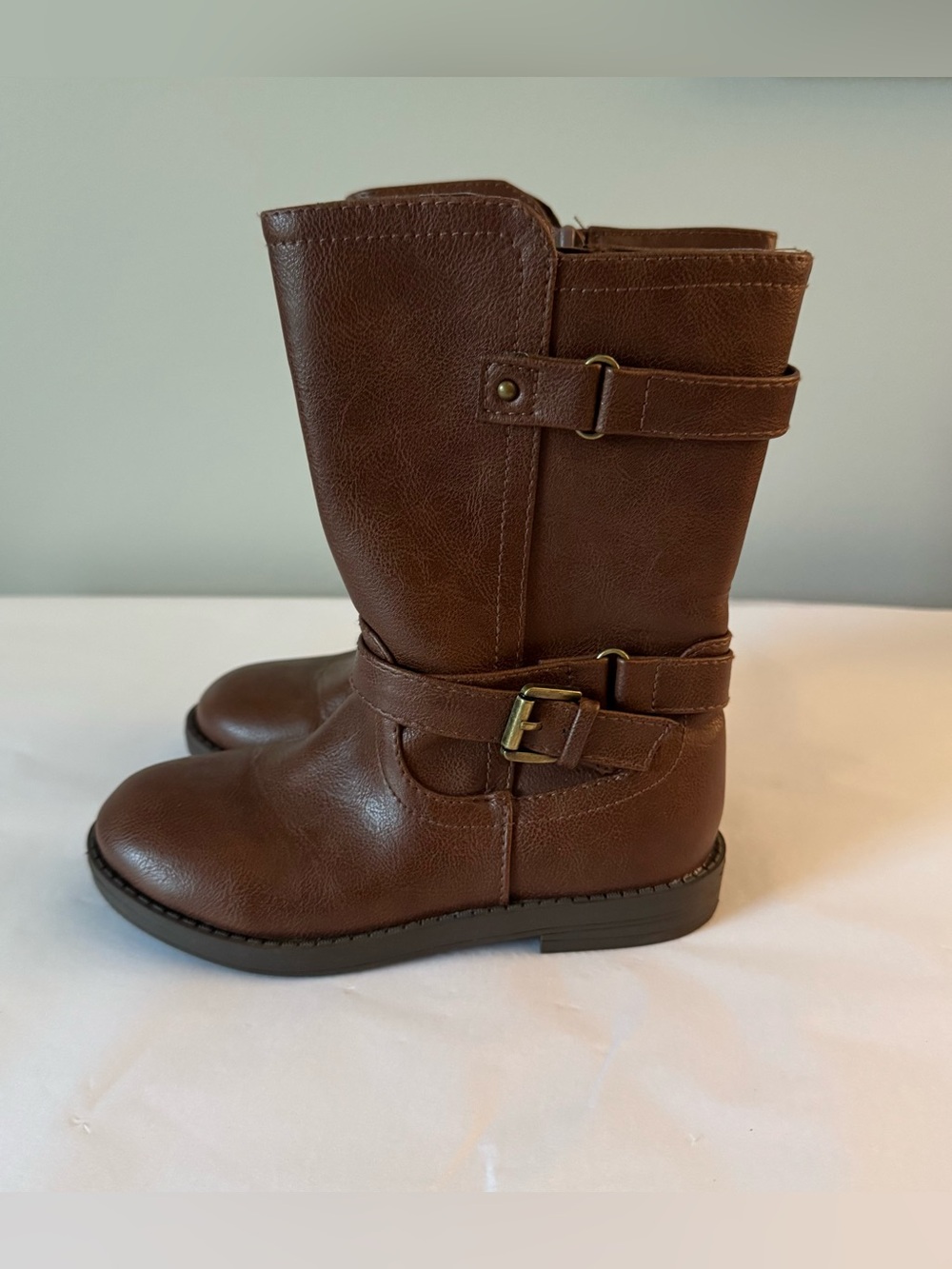 FALLS CREEK Size 10 Toddler Girls Tall Brown Boots